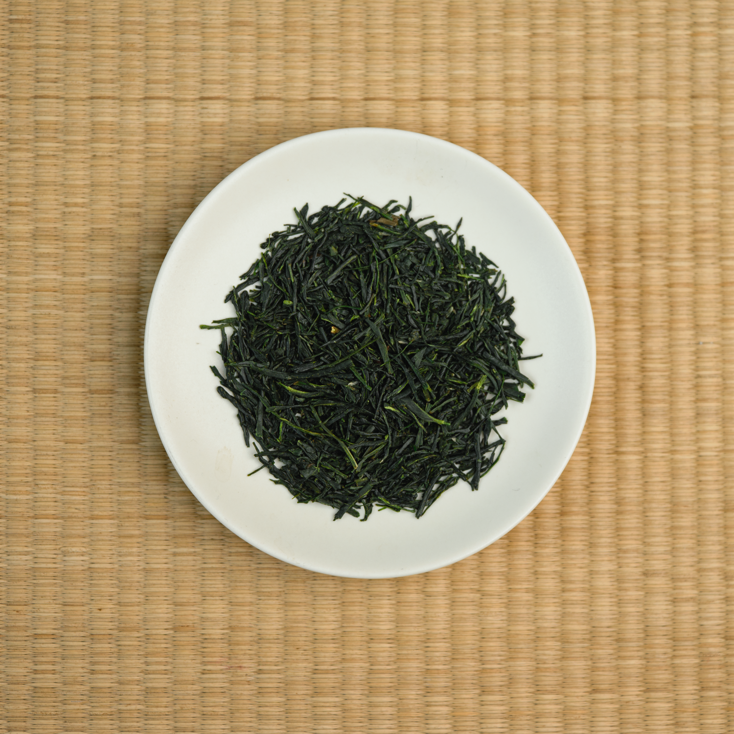 Mizuba Tea Loose Leaf Tea on a white plate